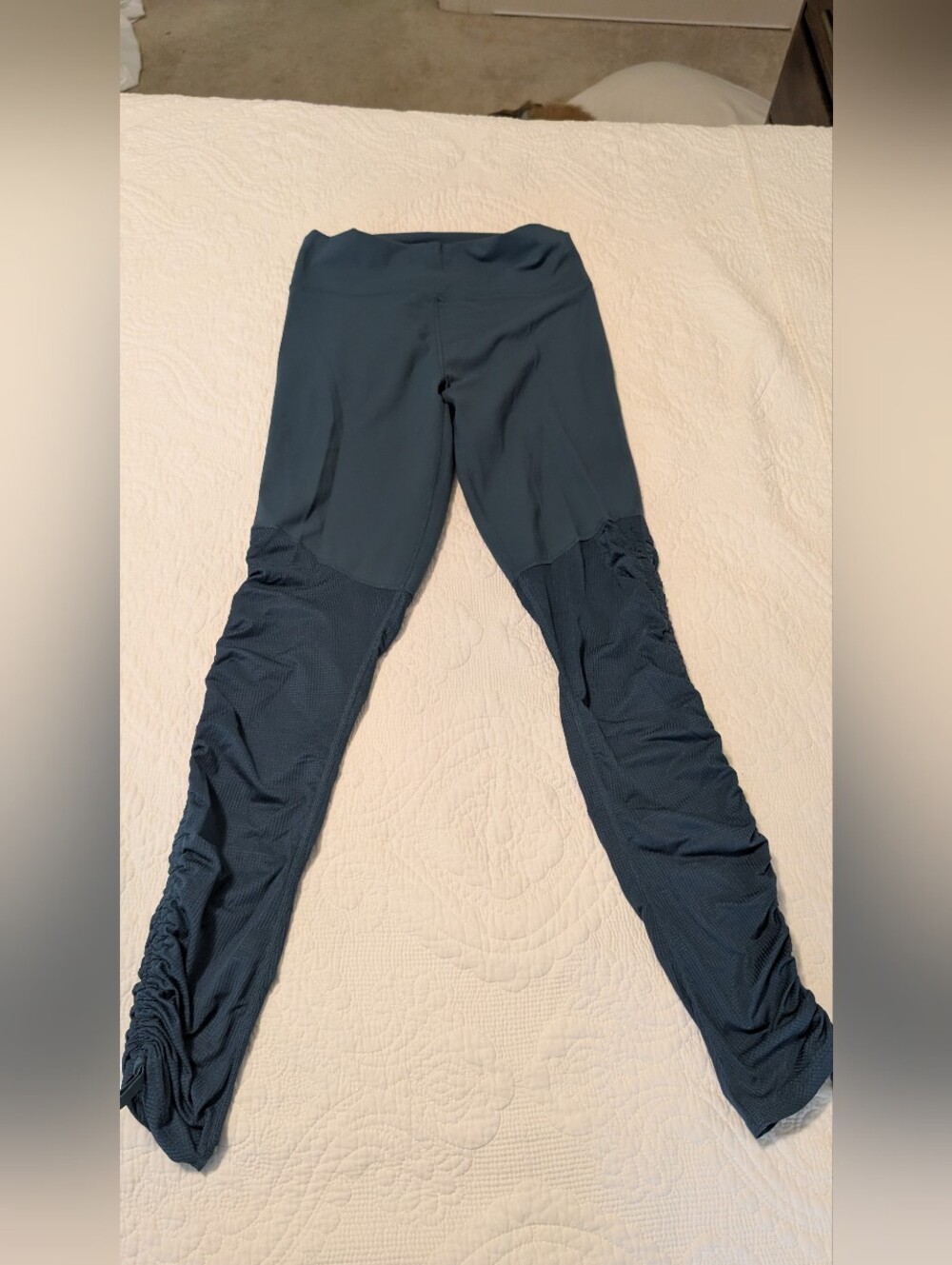 Fabletics Kids Ruched Performance Leggings - Teal Blue